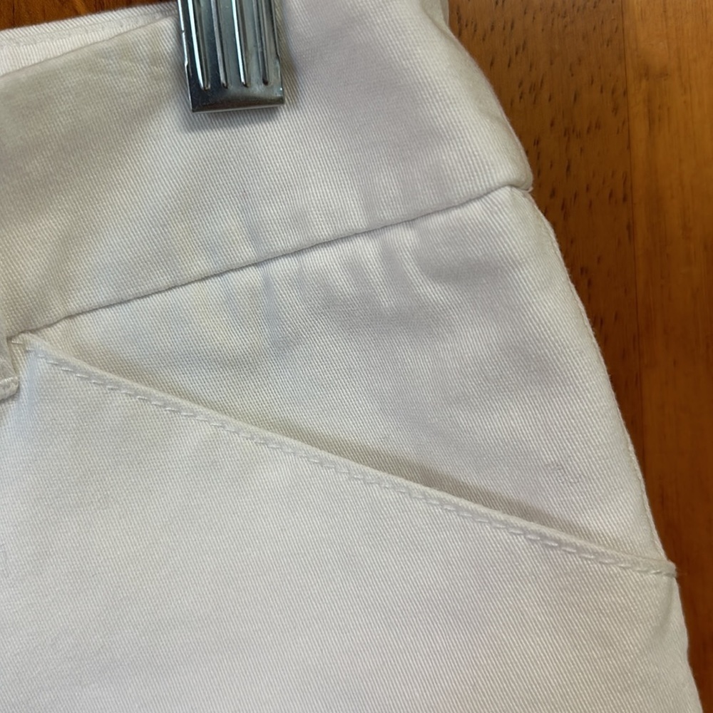 Larry Levine White Cotton Shorts Size 10 - Picture 6 of 6